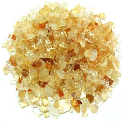 Shubhanjali Citrine Chips Stone For Vastu Small Yellow Citrine Tumbled Chip Crushed Stone Healing Reiki Crystal Jewelry Making Home Irregular Shaped Stones Tumble Gemstones Products Regular Asymmetrical Crystal Stone Price In India