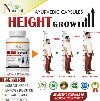 NATURAL Height Growth Herbal Capsules For Helps In Increasing ...