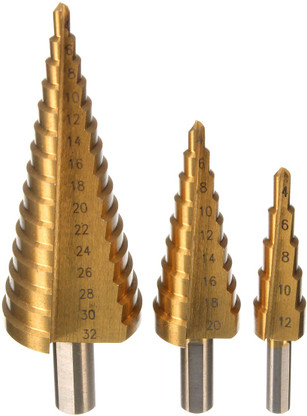 Stepped Drill Bit Set For Metal 