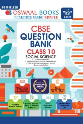 Oswaal Cbse Question Bank Class 10 Social Science Book Chapterwise & Topicwise Includes Objective Types & MCQ's