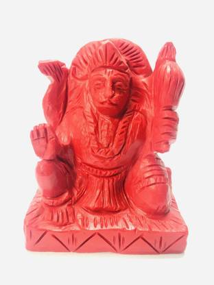 Pandit Nm Shrimali Red Coral Moonga Stone Hanuman Idol Car Dashboard Statue Idol Murti For Home Office Study Table Pooja Temple 150 Gm Decorative Showpiece 7 Cm Price In India Buy Pandit Nm Shrimali
