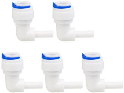 35x30mm White 2Pcs uxcell Quick Connector L Type 1/4 to 3/8 Push Fit Elbow Connect Fittings for Water Purifier 