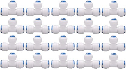TOPPROS Pack of20 3 Way 1/4 Inch od Push to Connect Fittings Pneumatic Fittings Kit 