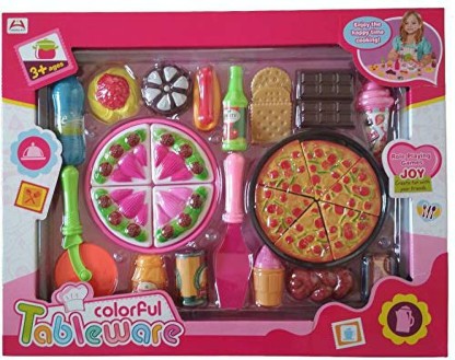 Kids Kitchen Toys Mini Fruit Vegetable Pizza Role-Play House Food Pretend Plays 