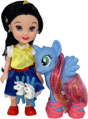 unicorn and doll set
