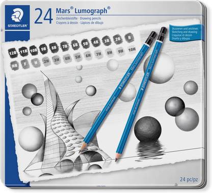 Staedtler Mars Lumograph 100 G24 24 Grades Pencil Price In India Buy Staedtler Mars Lumograph 100 G24 24 Grades Pencil Online At Flipkart Com