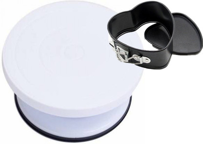 2Pcs Mini 360 Degree Rotating Cake Base Stand Decorating Turntable Kitchen B New 