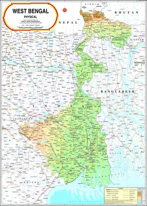 West Bengal Physical Map West Bengal Physical Map Photographic Paper - Maps Posters In India - Buy  Art, Film, Design, Movie, Music, Nature And Educational  Paintings/Wallpapers At Flipkart.com
