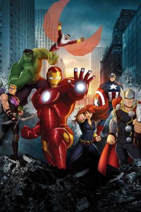 Marvel Avengers Cartoon Poster|Cartoon Poster For wall Decoration | Poster  For Kids room Paper Print - Animation & Cartoons posters in India - Buy  art, film, design, movie, music, nature and educational