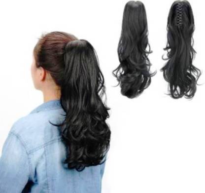 D-DIVINE Clutcher Based Soft Synthetic Black Hair Extension Price in India  - Buy D-DIVINE Clutcher Based Soft Synthetic Black Hair Extension online at  