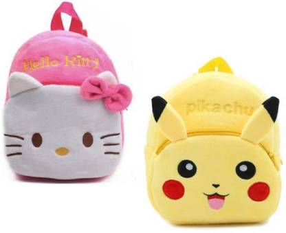  | WooCute Velvet Children Toddler Preschool Cartoon Backpack  for Kids School/Nursery/Picnic/Carry/Travelling/Lunch Hello Kitty and  Pickachu Backpack - Backpack