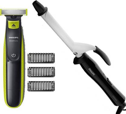 PHILIPS BHB862 StyleCare Essential Electric Hair Curler with QP2525/10 OneBlade Hybrid Trimmer and Shaver with 3 Trimming Combs Personal Care Appliance Combo Price in India - Buy PHILIPS BHB862 StyleCare Essential Electric PHILIPS BHB862 StyleCare Essential Electric Hair Curler with QP2525/10 OneBlade Hybrid Trimmer and Shaver with 3 Trimming Combs Personal Care Appliance Combo Price in India - Buy PHILIPS BHB862 StyleCare Essential Electric