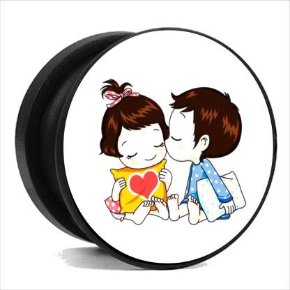 ADITI Designs Cute Love Boy & Girl Cartoon Designs on Solid white Mobile  Holder Price in India - Buy ADITI Designs Cute Love Boy & Girl Cartoon  Designs on Solid white Mobile