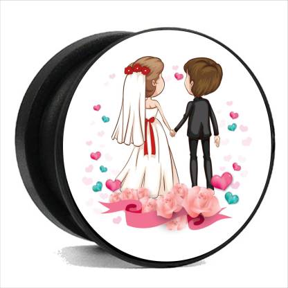 ADITI Designs Wedding Couple Cartoon Images on Solid White Mobile Holder  Price in India - Buy ADITI Designs Wedding Couple Cartoon Images on Solid  White Mobile Holder online at 