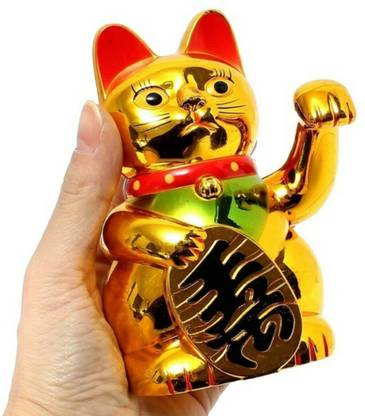 Wonder World Feng Shui Waving Cat Maneki Neko Lucky Cat Small Neko Cat Welcome Cat Decorative Showpiece 11 9 Cm Price In India Buy Wonder World Feng Shui Waving Cat Maneki