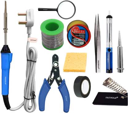 30W Watt Soldering Iron Kit Stand Sponge Desolder Pump Solder Wire Magnifier New 30W Watt Soldering Iron Kit Stand Sponge Desolder Pump Solder Wire Magnifier New