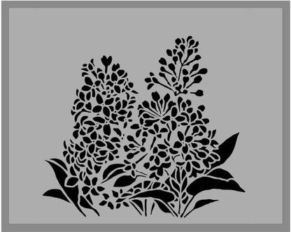 Kayra Decor Reusable Lilacs painting stencils for Art and Craft,Walls,Floor,Tiles,Furniture ...