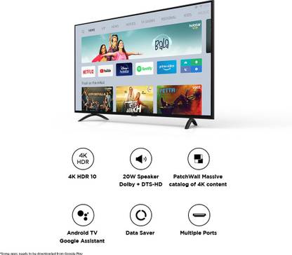 Mi 4X 108 cm (43) Ultra HD (4K) LED Smart Android TV