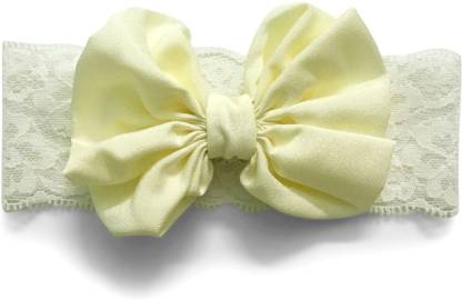 Knotty Ribbons Big Bow Hairband - Off White Hair Band Price in India - Buy  Knotty Ribbons Big Bow Hairband - Off White Hair Band online at 
