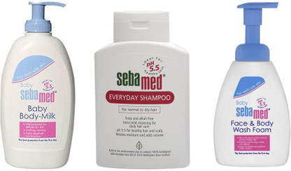 sebamed baby face & body wash foam