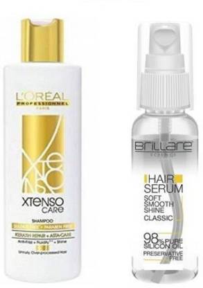 L'Oreal Professional Xtenso Care Sulfate Free + Paraben Free Shampoo &  brilare hair serum Price in India - Buy L'Oreal Professional Xtenso Care  Sulfate Free + Paraben Free Shampoo & brilare hair