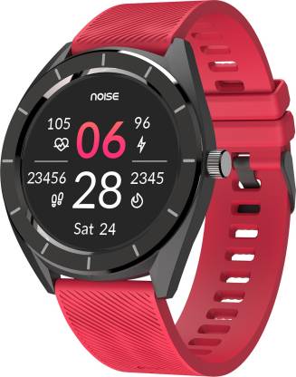 NoiseFit NoiseFit Endure Smartwatch  (Red Strap, Free Size)