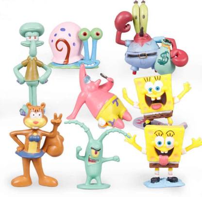 smart anime buy 8pcs/set Animation Kawaii SpongeBob Patrick Star Model  Action Figure Toys Cartoon Sponge Bob Mini Figure Toys Children Gift -  8pcs/set Animation Kawaii SpongeBob Patrick Star Model Action Figure Toys