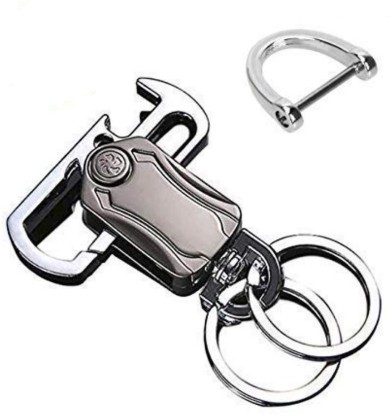 Yesiidor Car Keychain Portable Stainless Steel Key Holder Accessories 