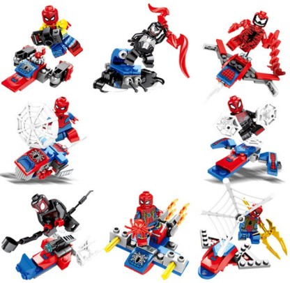 BS Marvel Avengers Venom Spider Man Hero Diamond Mini Building Nano Blocks Toy 