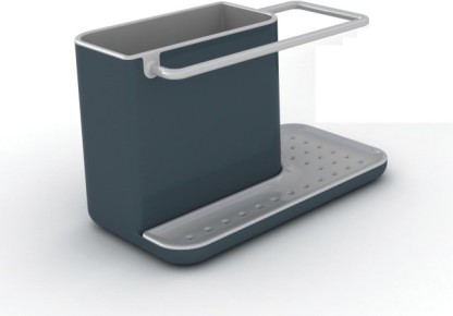 304 SUS Stainless Steel Rustproof Adhesive Sponge Holder 2-in-1 Sink Caddy Organizer Storage for Kitchen Sink Waterproof Brush Holder 