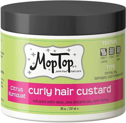 MopTop Curly Hair Custard Gel For Fine, Thick, Wavy, Curly & Kinky-Coily  Natural Hair, Anti Frizz Curl Moisturizer, Definer & Lightweight Curl  Activator W/Aloe, Great For Dry Hair. (8Oz) Hair Gel -