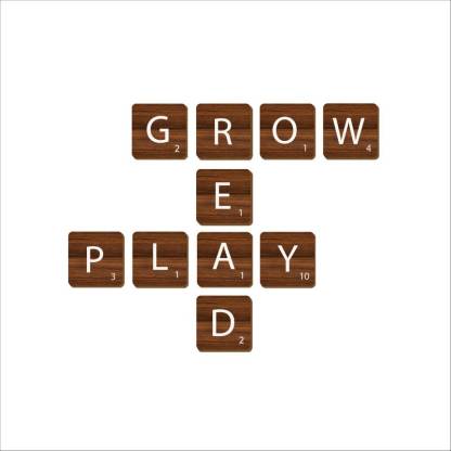 Baashah Grow Play Read Crossword Wall Art Décor Wooden Letters Large Scrabble Tiles 5 Inch X Each In India - Giant Letter K Wall Decor
