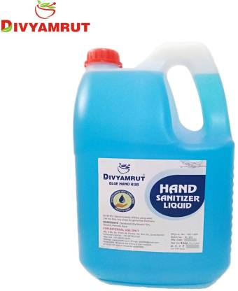 DIVYAMRUT BLUE HAND RUB Hand sanitizer_5 LITER_( PACK OF 1 ) Hand Sanitizer Can  (5 L)