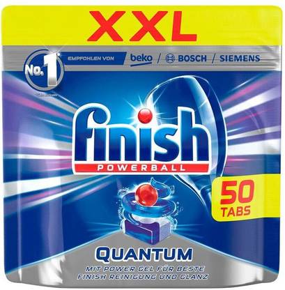 finish powerball quantum 50 tablets regular dishwashing detergent