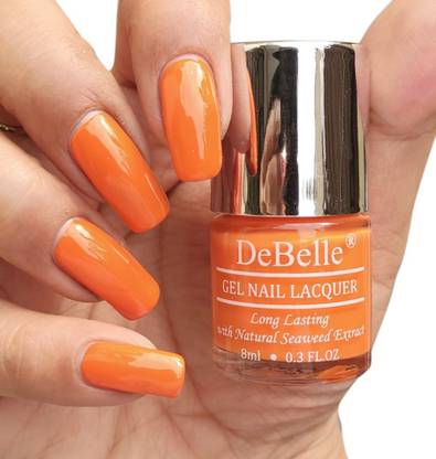 DeBelle Gel Nail lacquer Orange nail polish-8 ml Tangerine Sheen