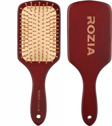 Rozia Wooden Bristle Paddle Brush Detangler Hair Brush Exclusive Ultra Soft Bristles For Women Men Wet And Dry Hair Price In India Buy Rozia Wooden Bristle Paddle Brush Detangler Hair Brush Exclusive
