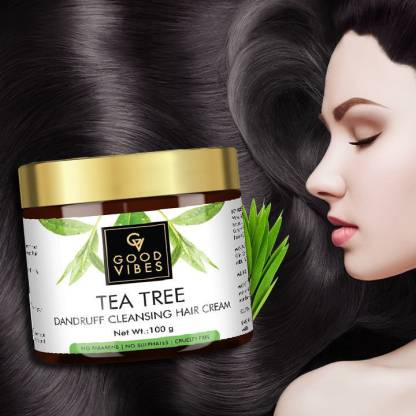 GOOD VIBES Dandruff Cleansing - Tea Tree Hair Cream - Price in India, Buy  GOOD VIBES Dandruff Cleansing - Tea Tree Hair Cream Online In India,  Reviews, Ratings & Features 
