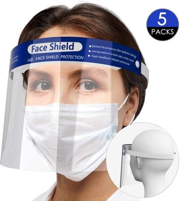 USA Safety Full Face Shield Reusable FaceShield Clear Washable Face Anti-Splash 
