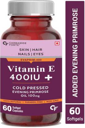 CF Vitamin E 400 IU & Evening Primrose Oil 100mg Capsules for Skin,Face & Hair Growth