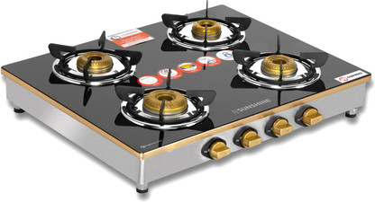 sunshine trendo 3 burner toughened glass gas stove