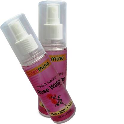 Gleamino 100 Pure Natural Rose Water Gulab Jal Multipurpose Mist Spray For Face Body Hair 100ml Combo Of 2 Men Women Price In India Buy Gleamino 100 Pure