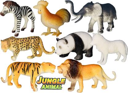 Miniature Mart 8 Pcs Very Small Size Basic Wild Zoo Animals Figurines, Made of Plastic Jungle Animals Toys Set with Tiger, Lion, Elephant, Eduactional Toys Playset for Kids Toddler - 8 Pcs Miniature Mart 8 Pcs Very Small Size Basic Wild Zoo Animals Figurines, Made of Plastic Jungle Animals Toys Set with Tiger, Lion, Elephant, Eduactional Toys Playset for Kids Toddler - 8 Pcs