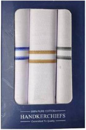 Marvel Products 100% Cotton Mens Handkerchief White 3 Pcs ...