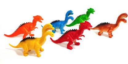 poksi 6 piece happy animal world dinosaurs set - 6 piece happy animal world  dinosaurs set . Buy dinosaur toys in India. shop for poksi products in  India. 