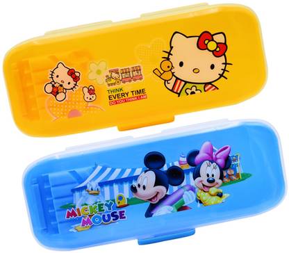 | Quickk Designer Pencil Box for Boys & Girls , Cartoon Print 2 Box Art Plastic Pencil Boxes - Box | Quickk Designer Pencil Box for Boys & Girls , Cartoon Print 2 Box Art Plastic Pencil Boxes - Box