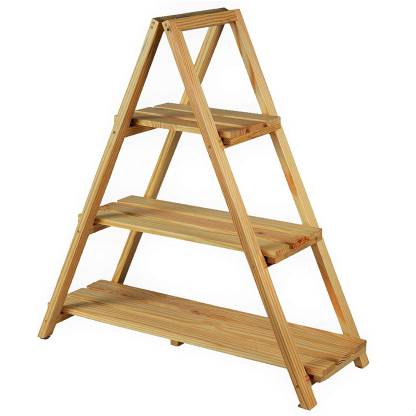 Sharpex Foldable Ladder Shelf Plant, Wooden Stand With Shelves
