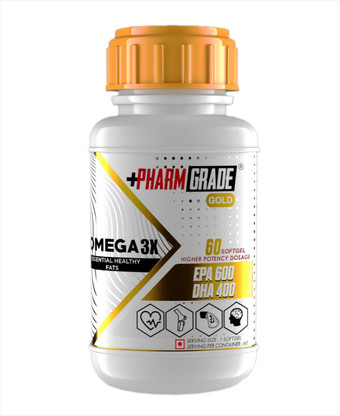 PharmGrade Omega 3X Fish Oil Price in India - Buy PharmGrade Omega 3X Fish  Oil online at Flipkart.com