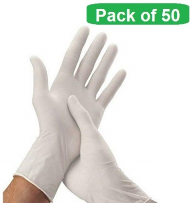 surgical gloves white