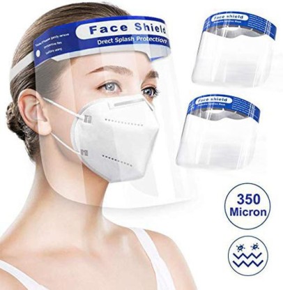 Face Shield Safety Full Face Covers for Unisex Men and Women Transparent 
