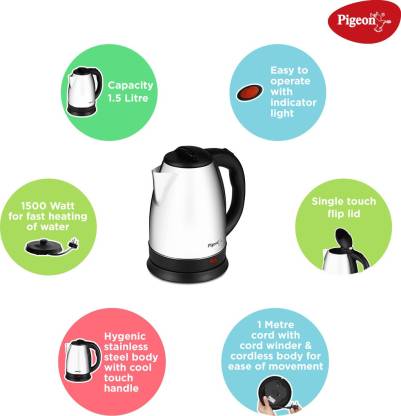 Pigeon Hot Electric Kettle 1.5 Litre in India 2021